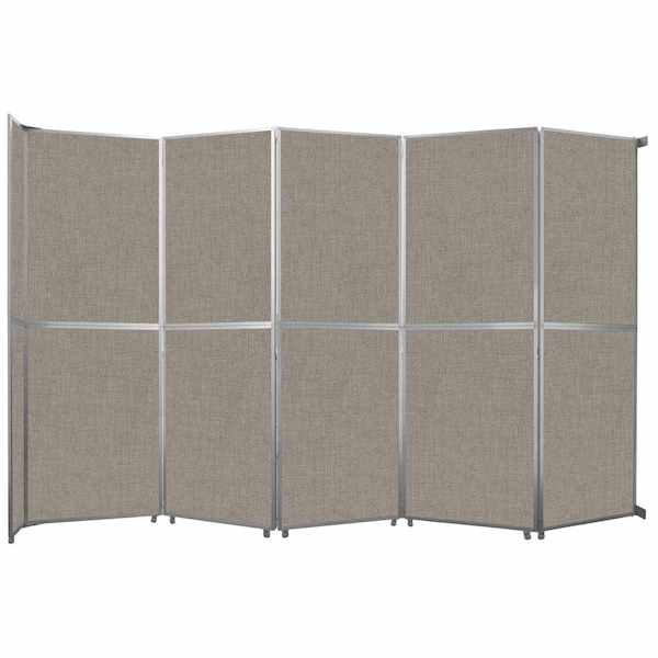 Operable Wall Folding Room Divider 19'6" x 12'3" Warm Pebble Fabric
